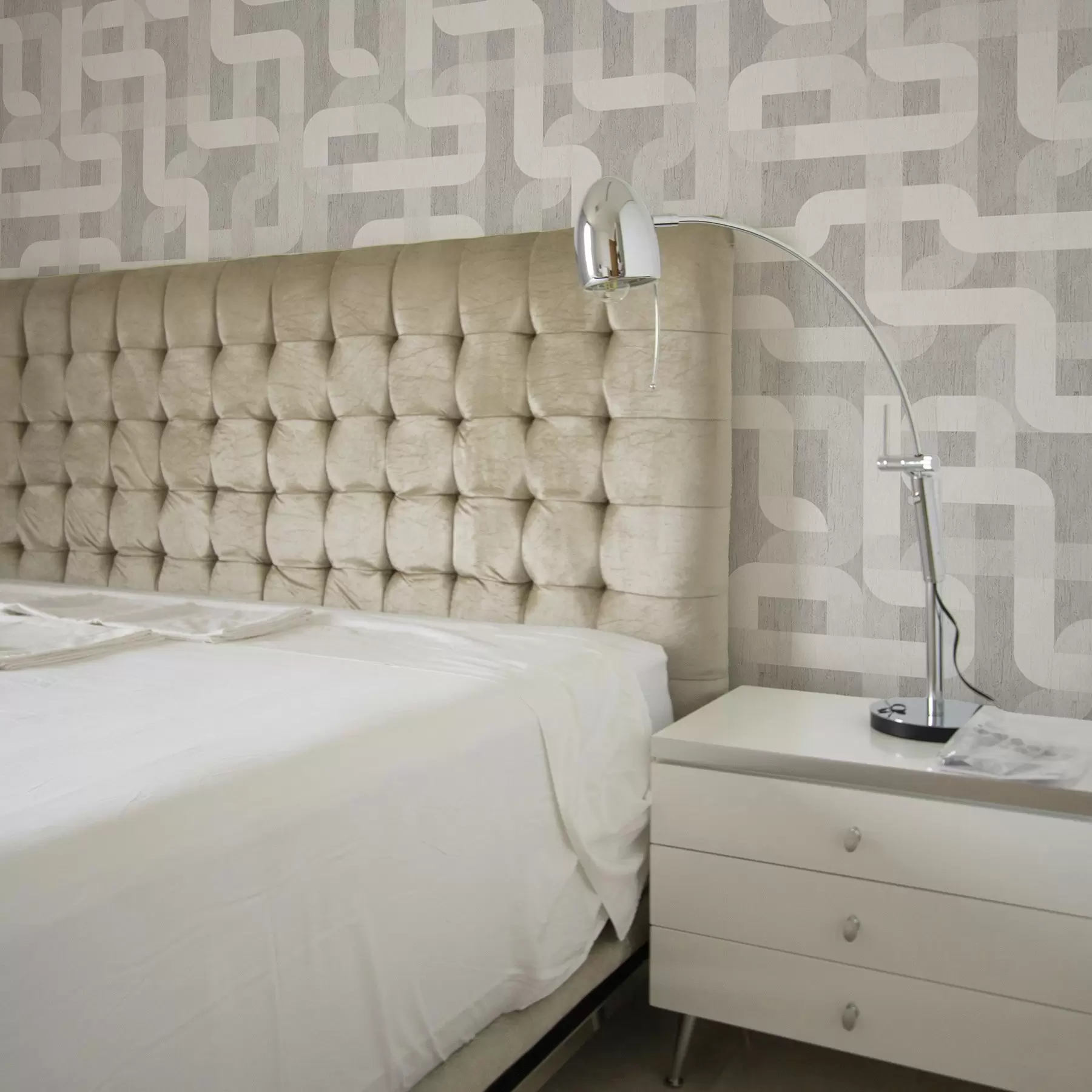 fototapeter Moderne grafisk mønster med buede linjer a00190