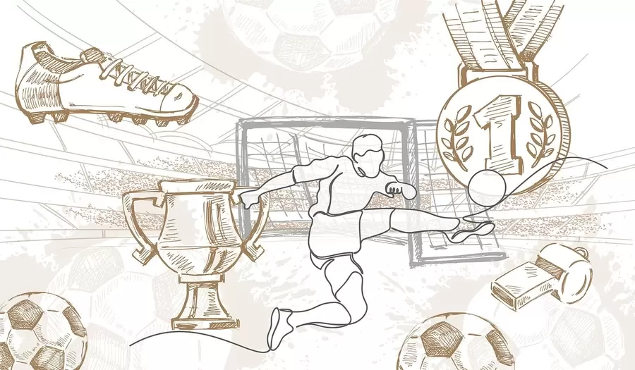fototapeter Fotballattributter w04108v1