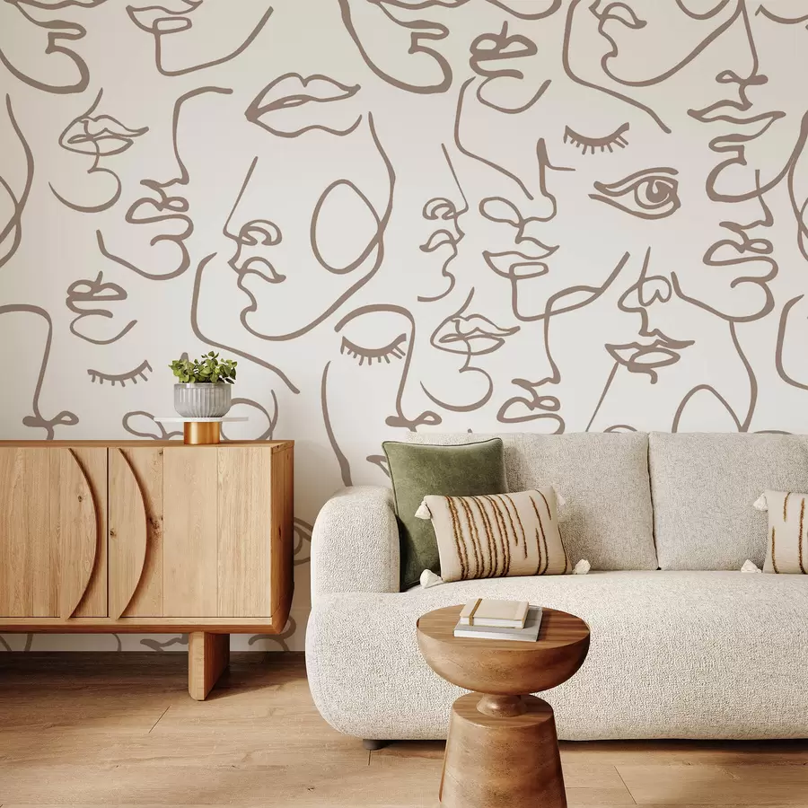 fototapeter Abstrakte ansikter w04121v1