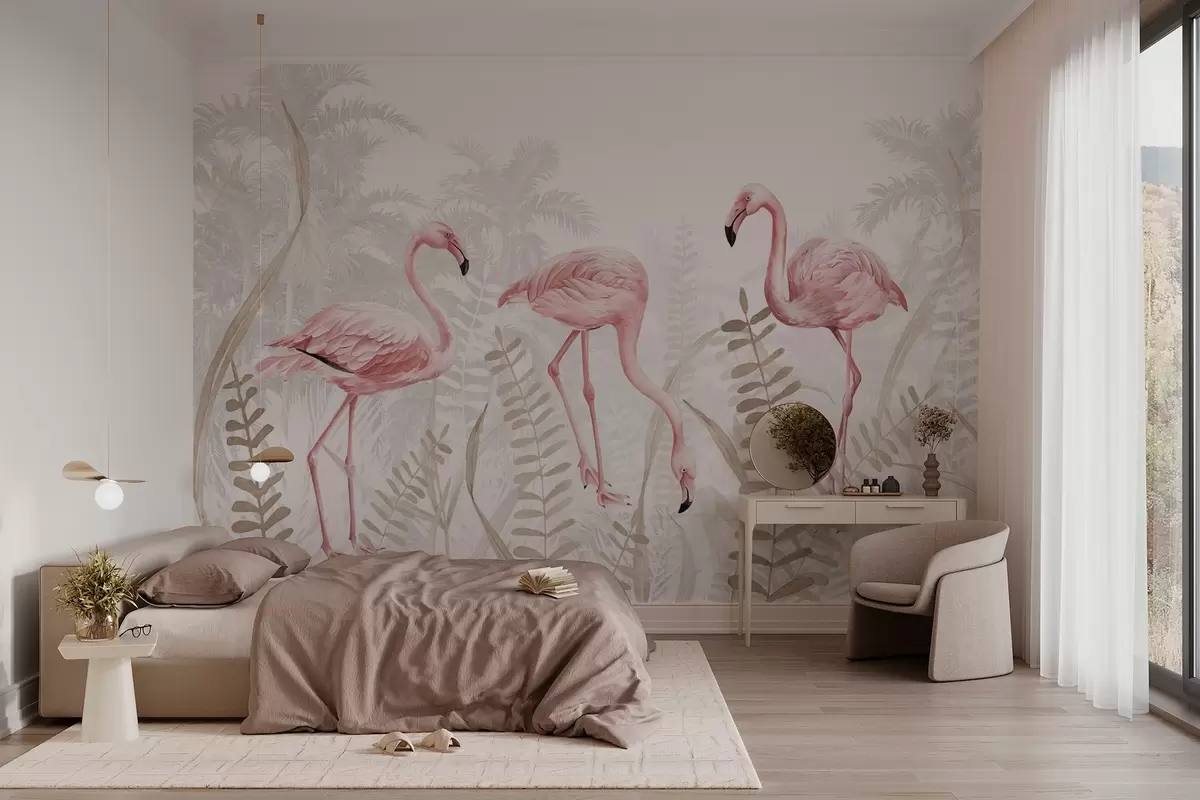 fototapeter Flamingo w04122