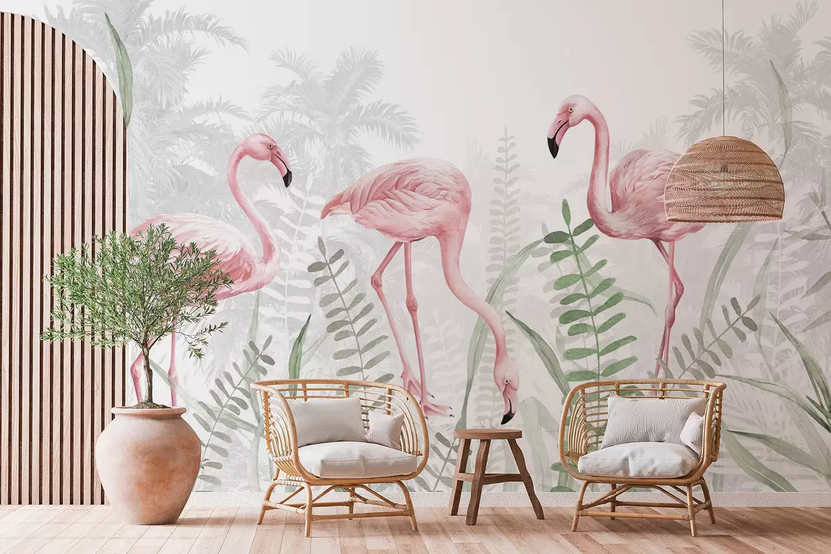fototapeter Flamingo w04122v1