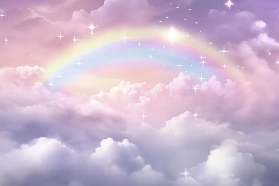 fototapeter Regnbue i skyene w04146