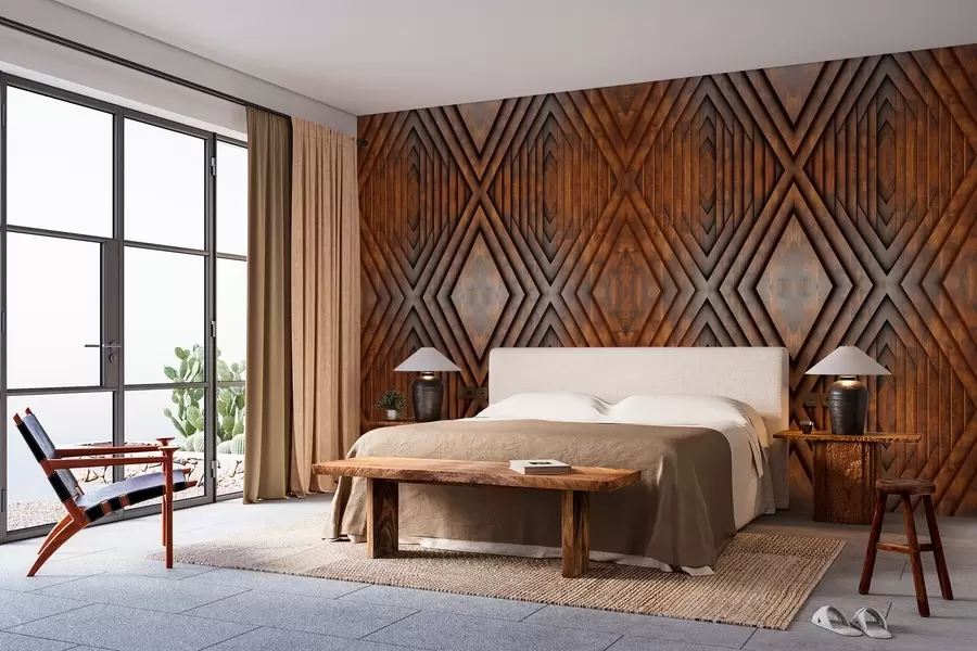 fototapeter imitasjon av trepaneler w04168v1