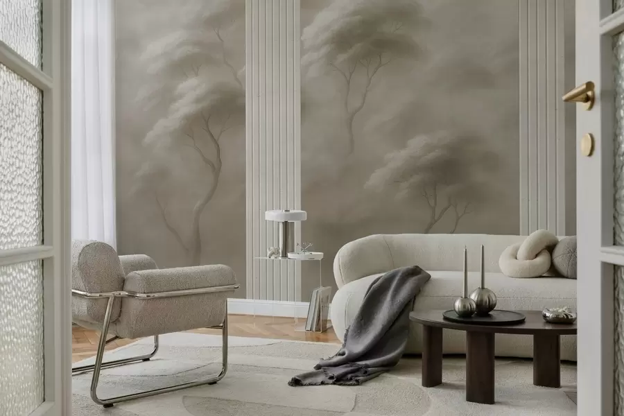 fototapeter Skog møter panelkunst w04187v1