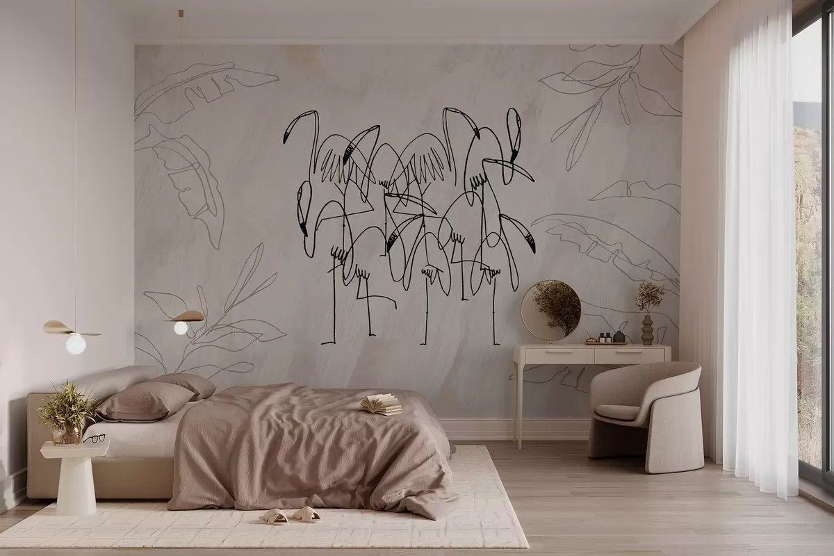 fototapeter Flamingo w04233