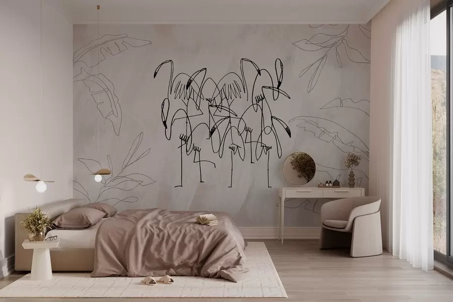 fototapeter Flamingo w04233
