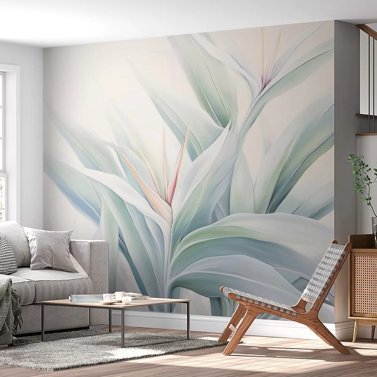 fototapeter Strelitzia-løvverk w04264