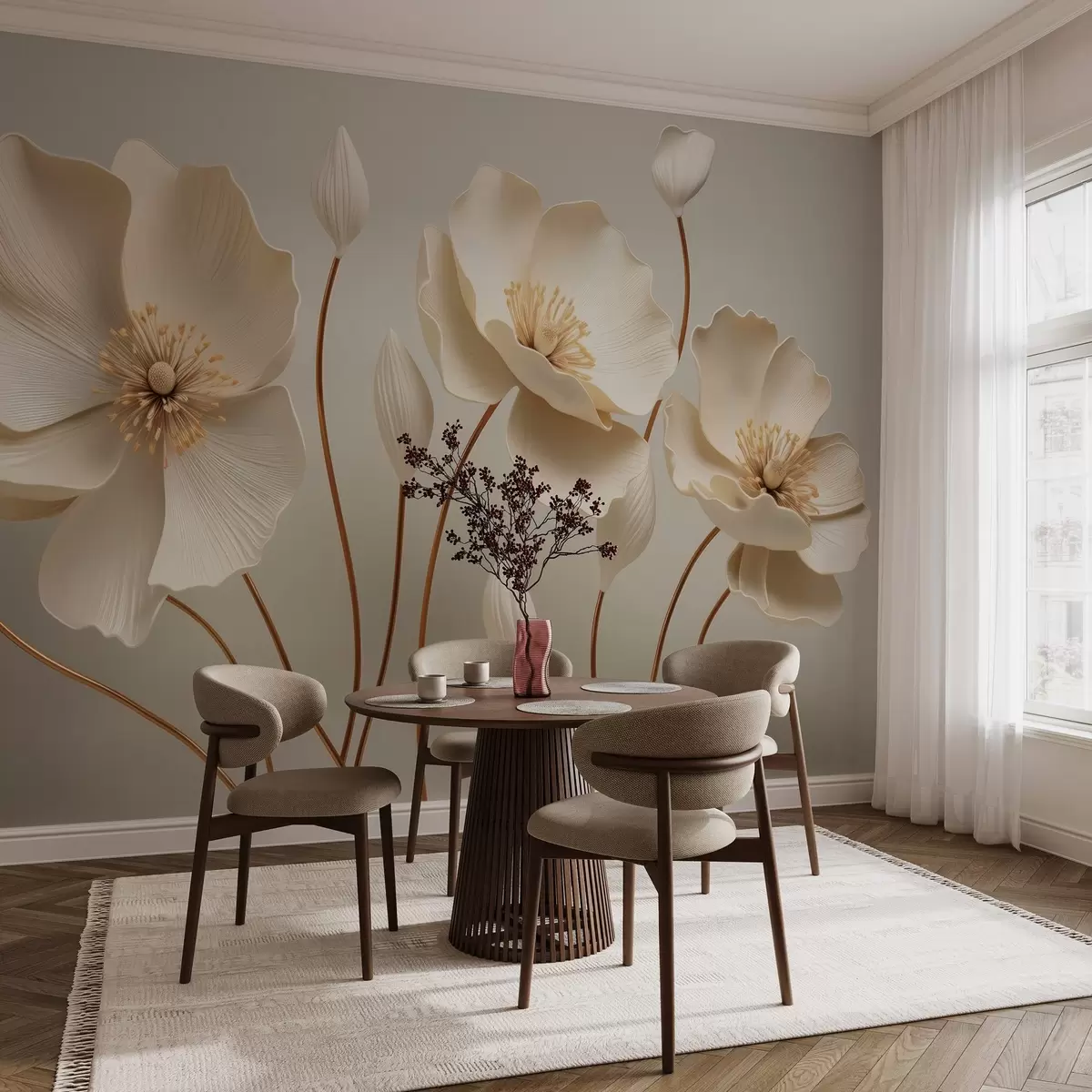 fototapeter Grasiøse blomster w04248