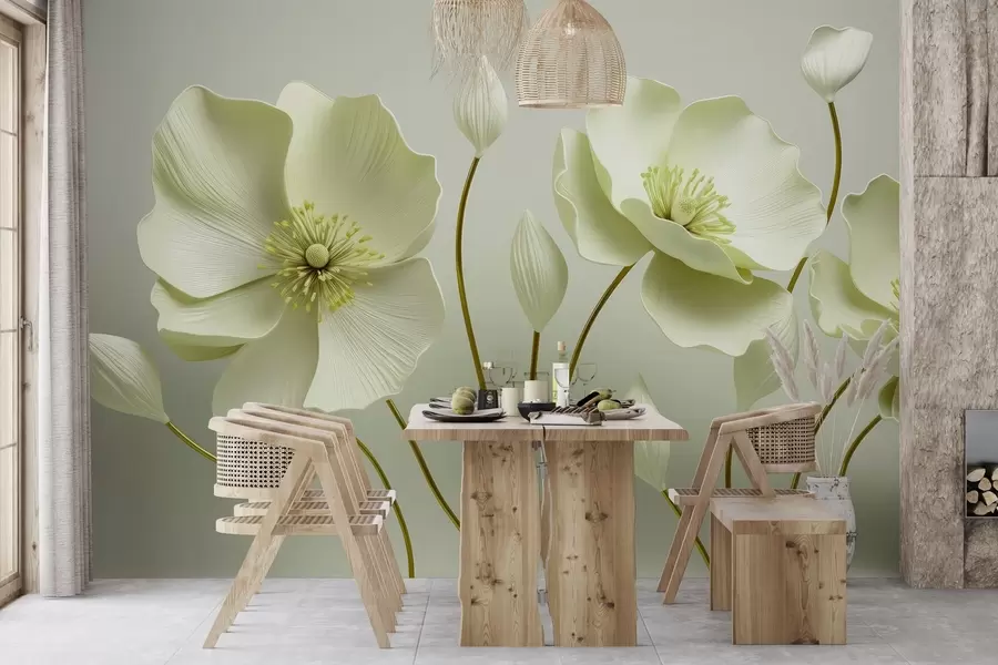 fototapeter Grasiøse blomster w04248v2