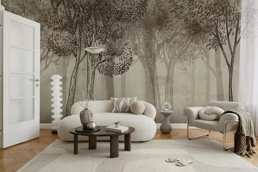 fototapeter Frodige løvtrær w04251