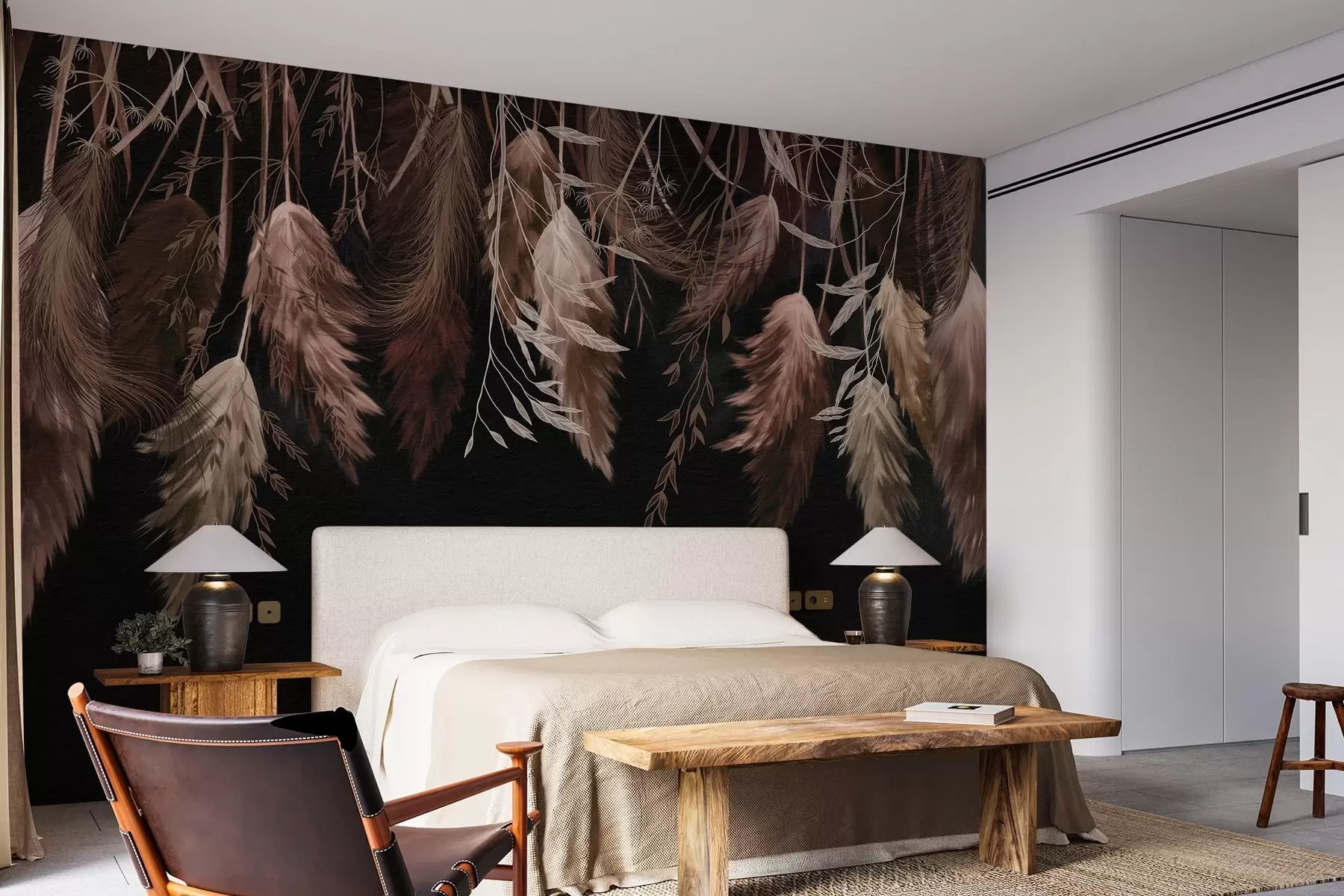 fototapeter Tørkede blomsterblomster w04253v1