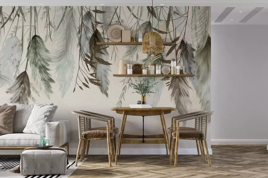 fototapeter Tørkede blomsterblomster w04253v2