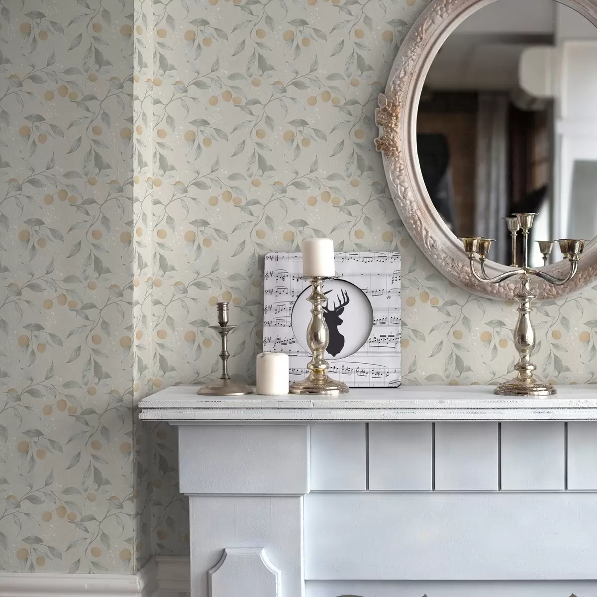 Bakgrunn Lyse grener med oransje bær a00344