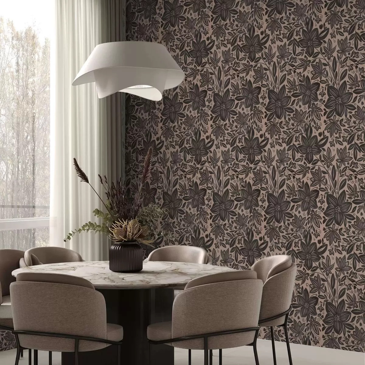 Bakgrunn Svart og rosa etnisk blomstermønster og rosa etnisk blomstermønster a00351