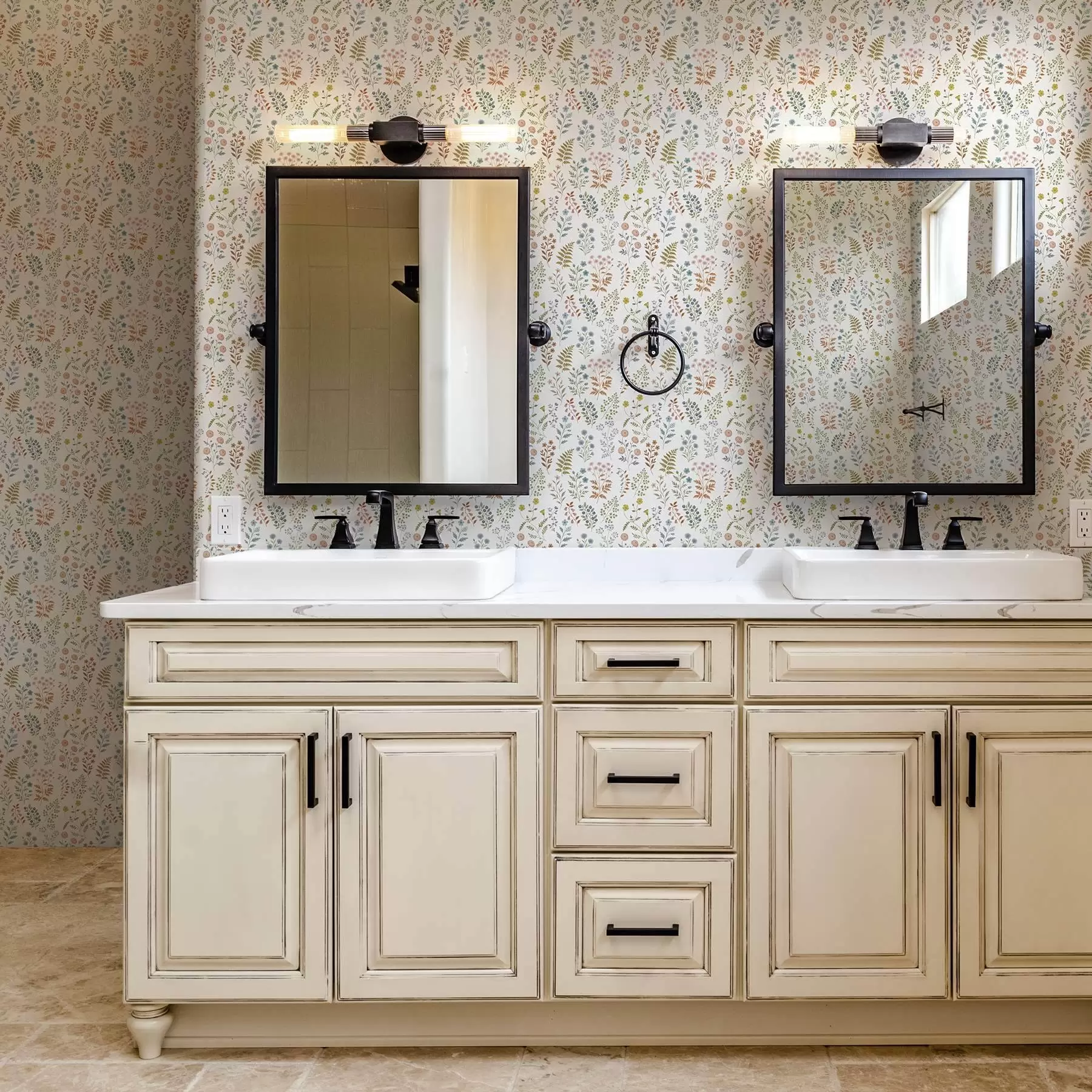 fototapeter Fargede planter på en hvit rutete bakgrunn a00413