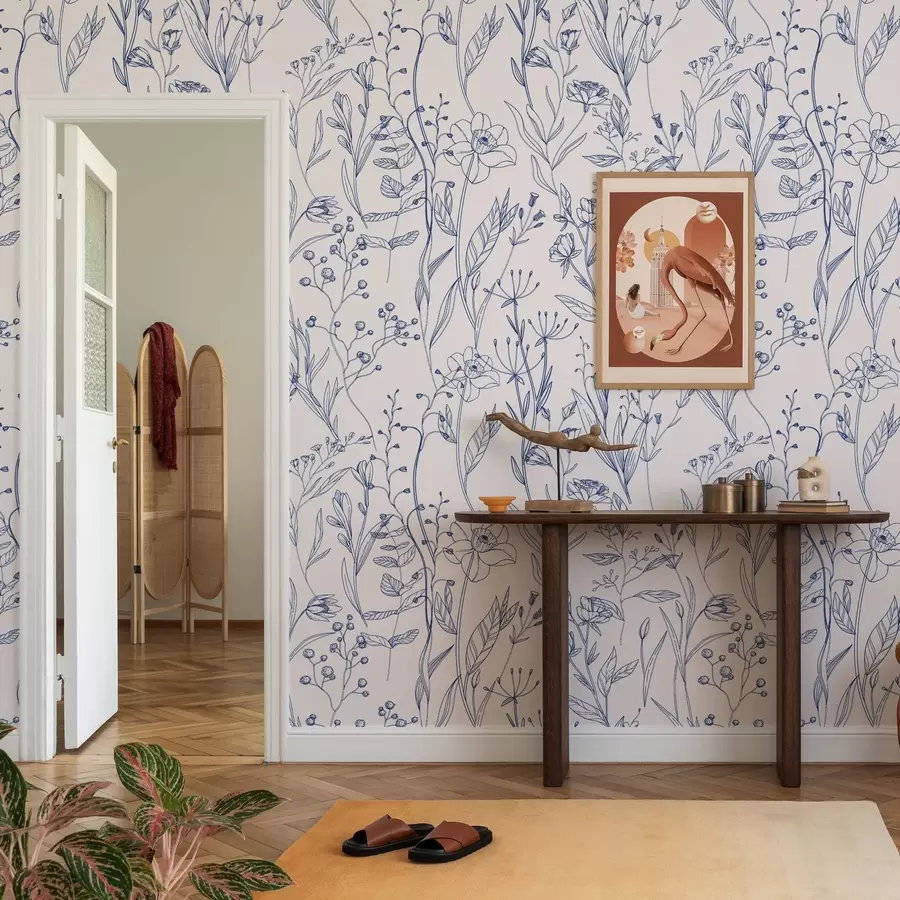 fototapeter Minimalistiske villblomster