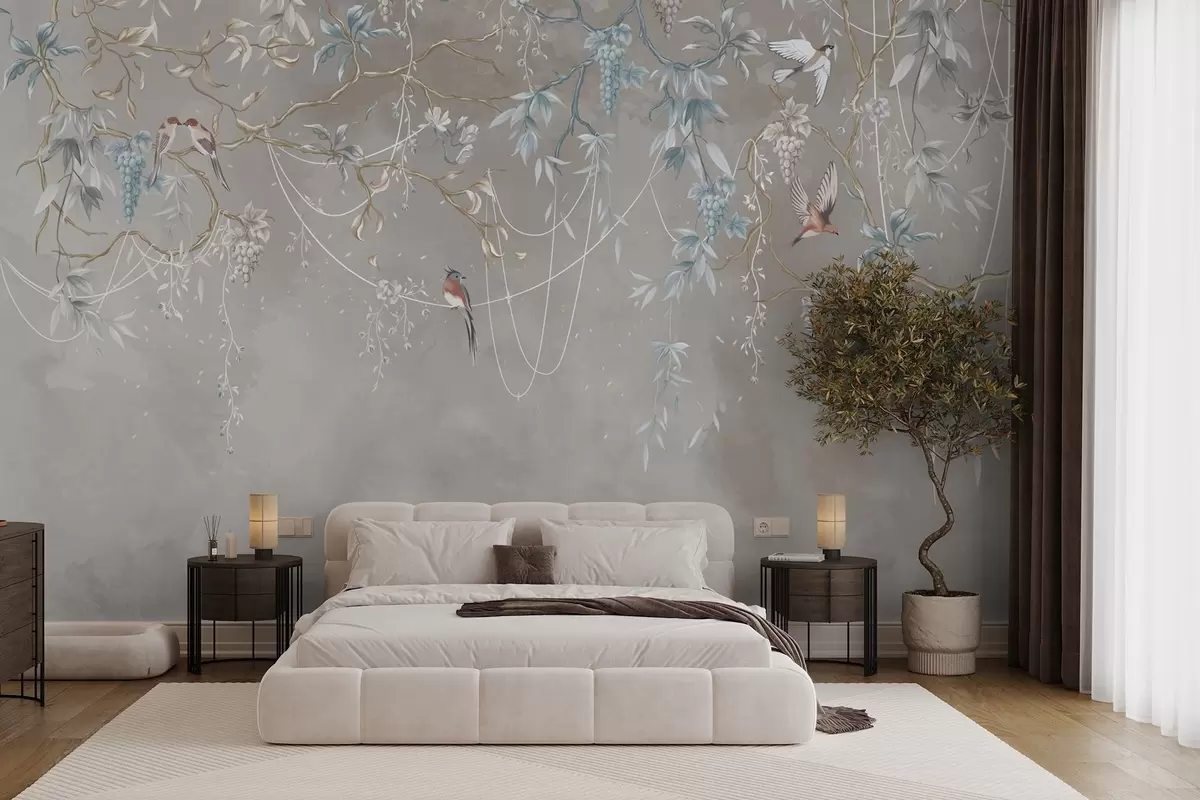 fototapeter Samme tema, men med blå druer w04302v1