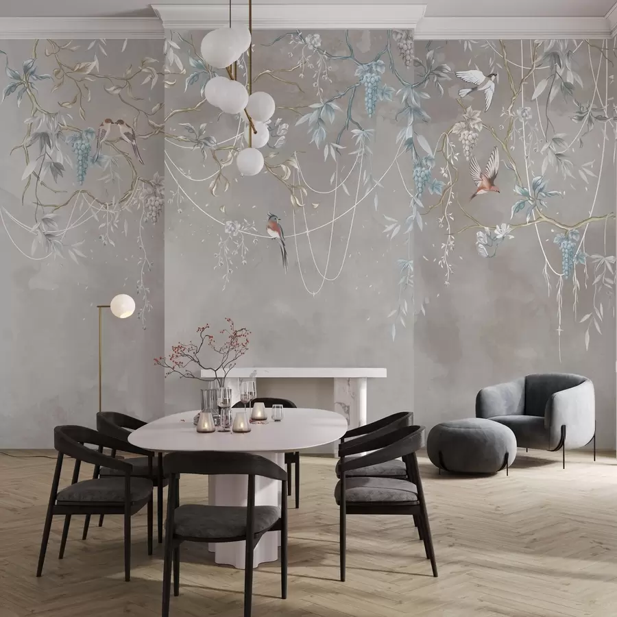 fototapeter Samme tema, men med blå druer w04302v1