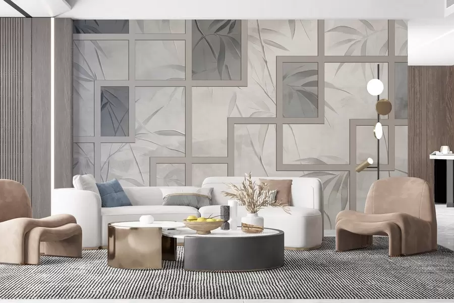 fototapeter Bambus og geometri w04319