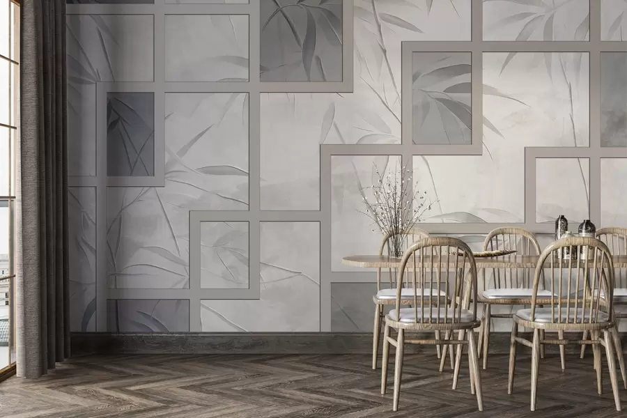 fototapeter Bambus og geometri w04319