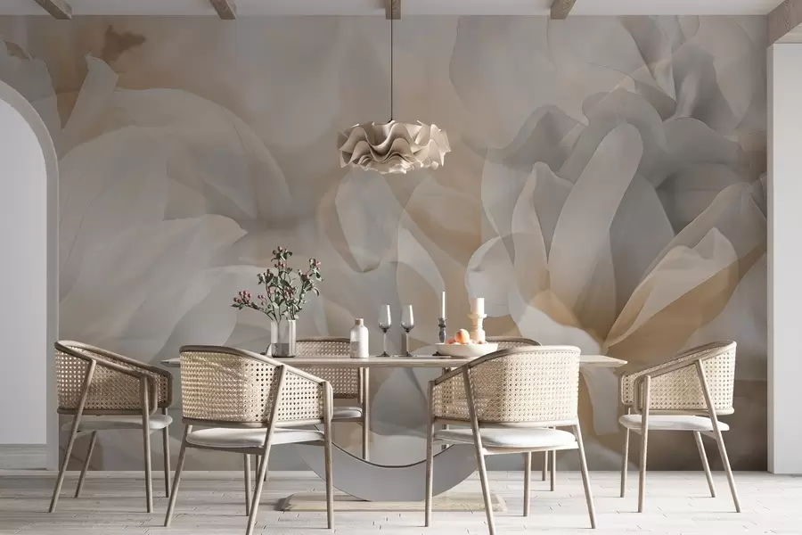 fototapeter Halvtransparente blomster w04320