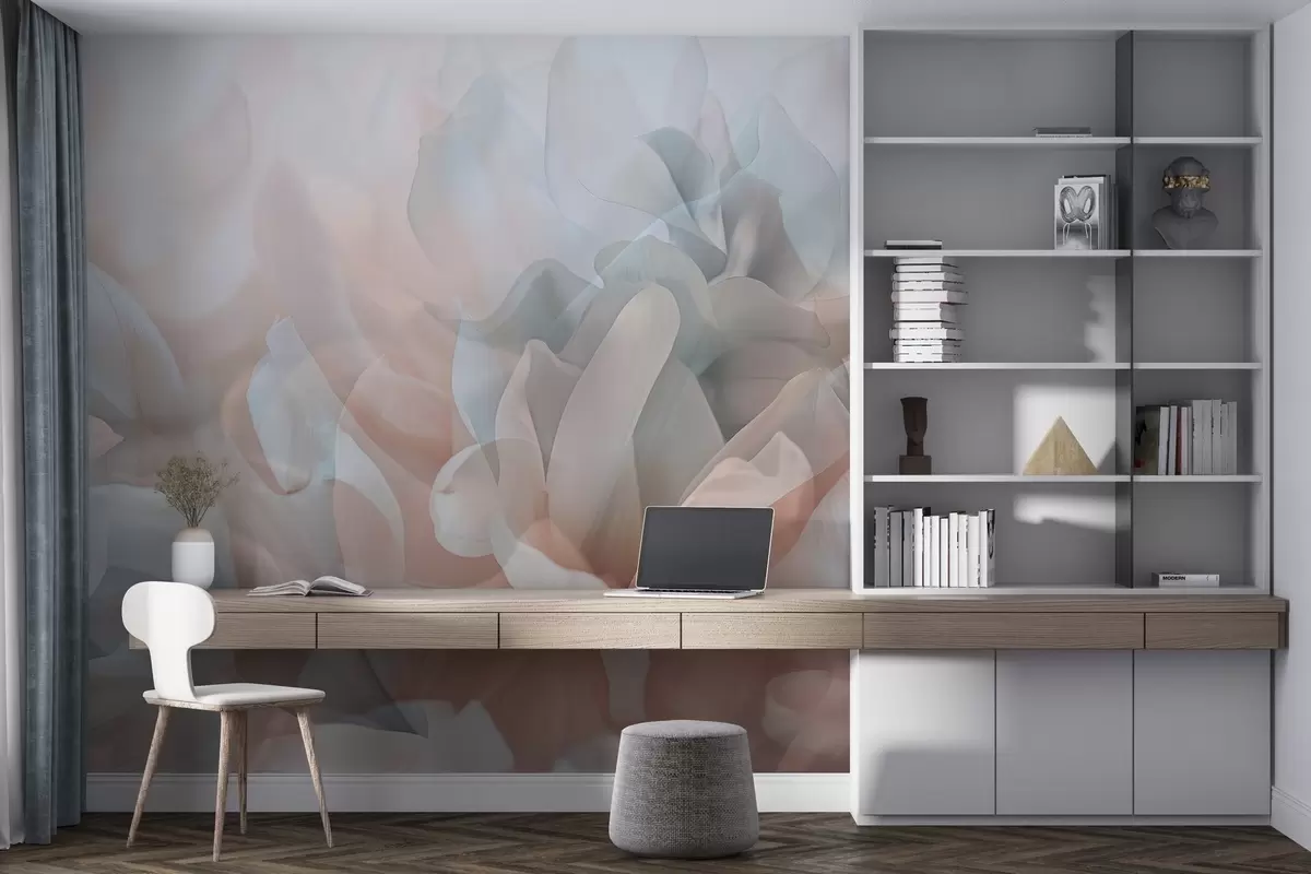 fototapeter Halvtransparente blomster w04320v1