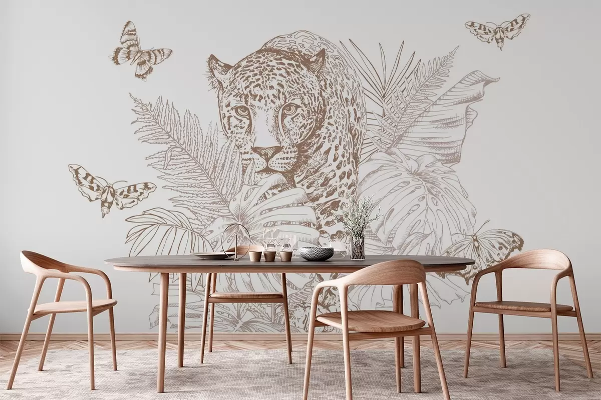 fototapeter Leopard w04358v1