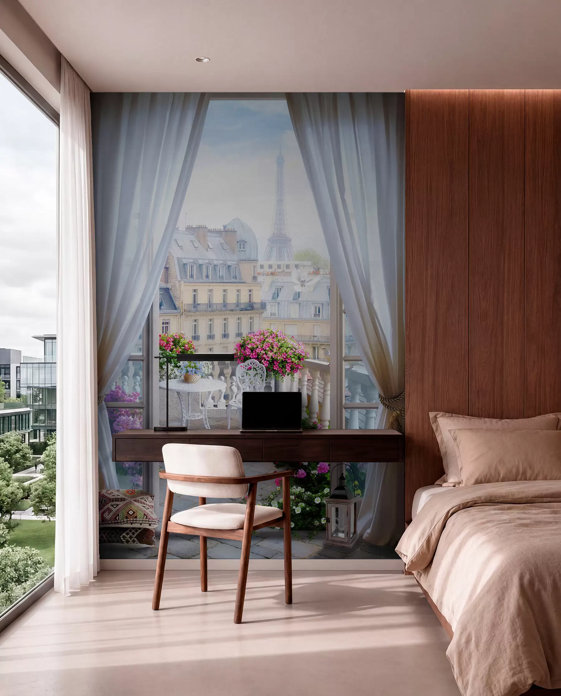 fototapeter Paris, utsikt fra vinduet u79425
