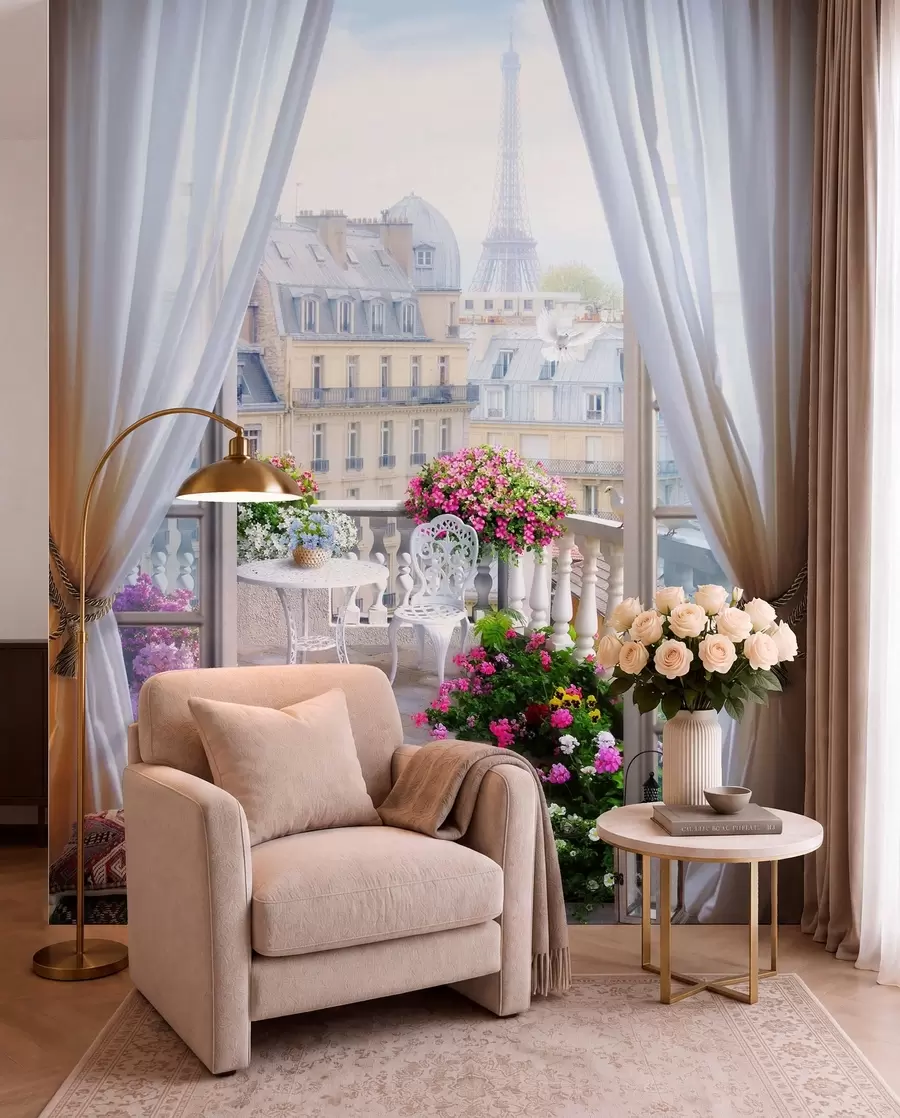 fototapeter Paris, utsikt fra vinduet u79425
