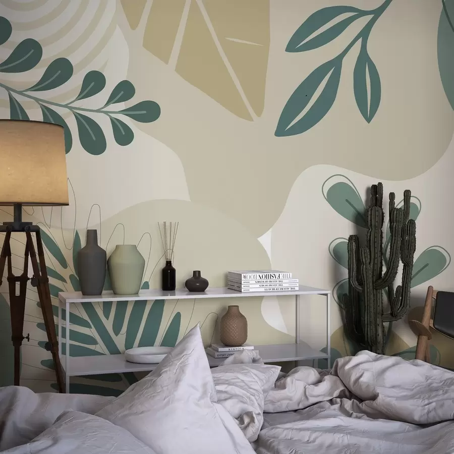 fototapeter Abstraksjon, blader w04366v2