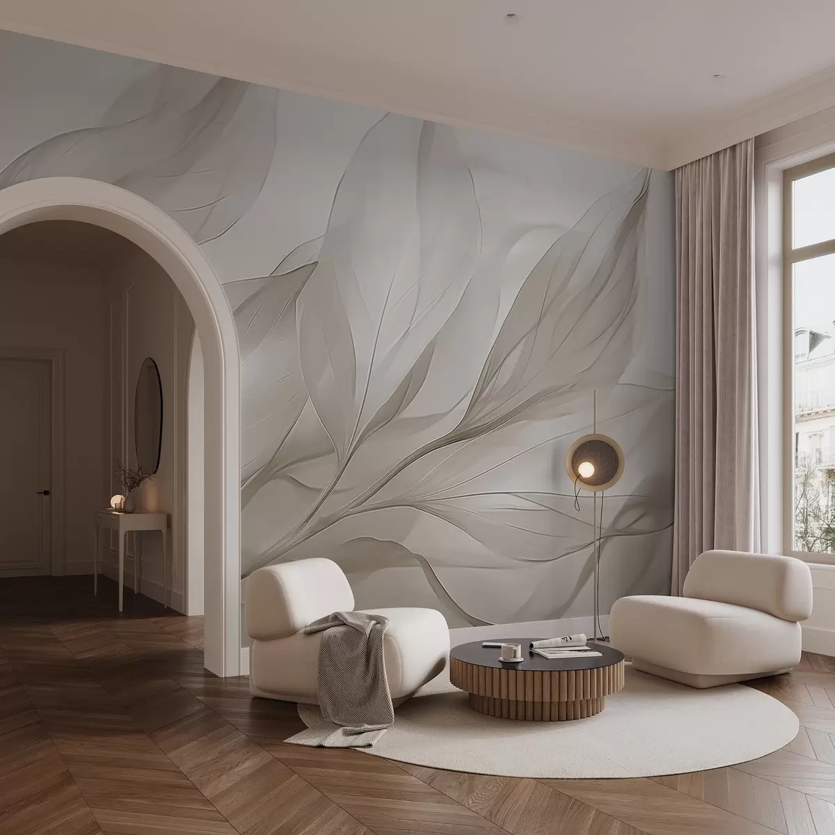 fototapeter Gjennomsiktige blader w04376v2