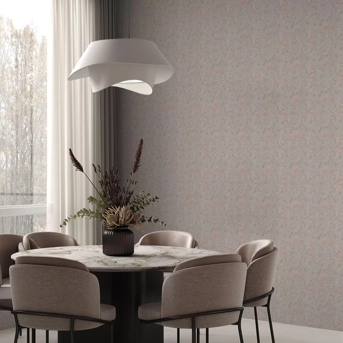 Bakgrunn Myke pastellblomster i art nouveau-stil a00394