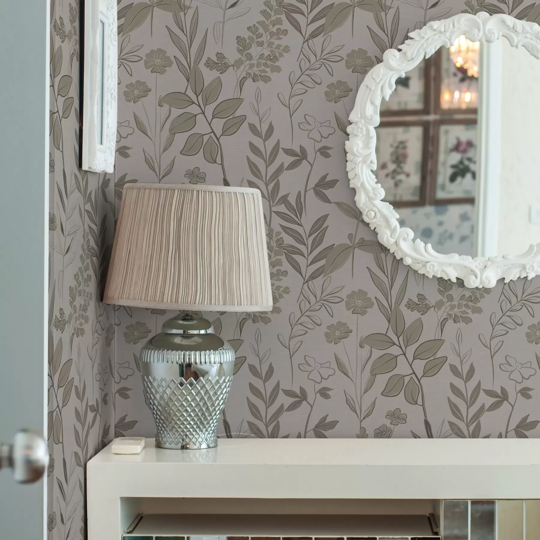 fototapeter Skisseaktige villblomster i naturlige toner a00432