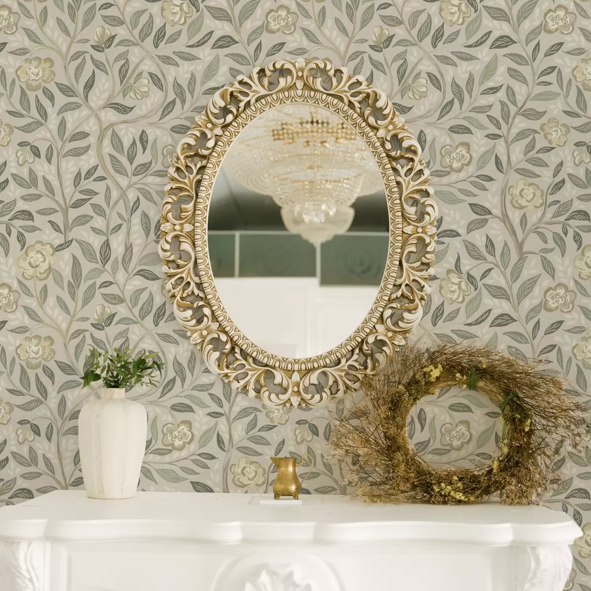 Bakgrunn Kremfargede roser og olivenblader på støvete rosa bakgrunn a00455