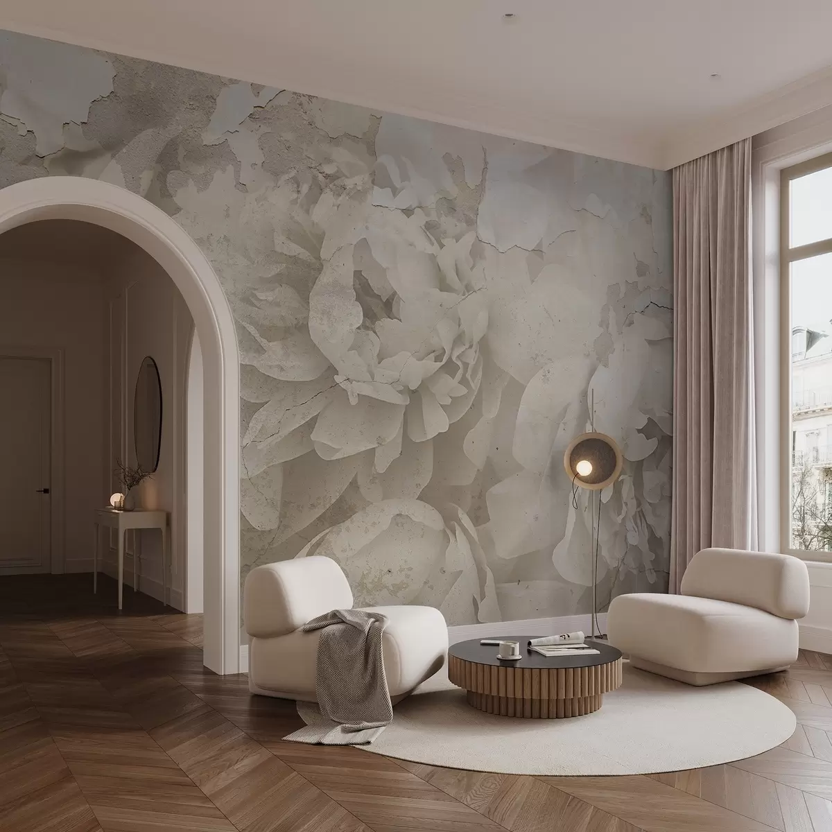 fototapeter Pioner med betongtekstur w04407