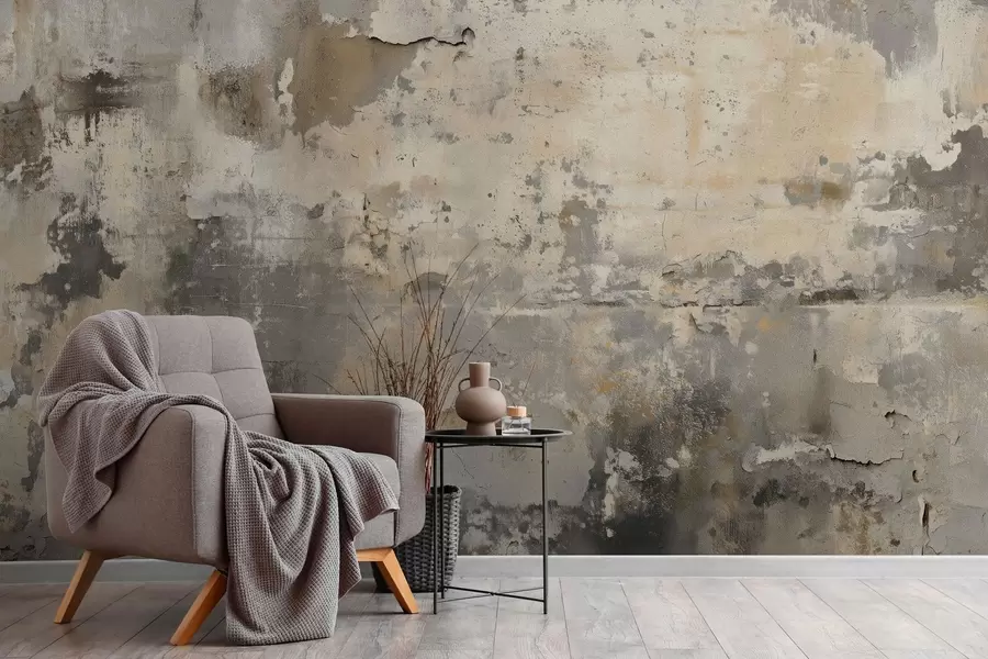 fototapeter imitasjon av en strukturert gammel vegg w04311