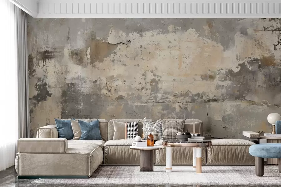 fototapeter imitasjon av en strukturert gammel vegg w04311