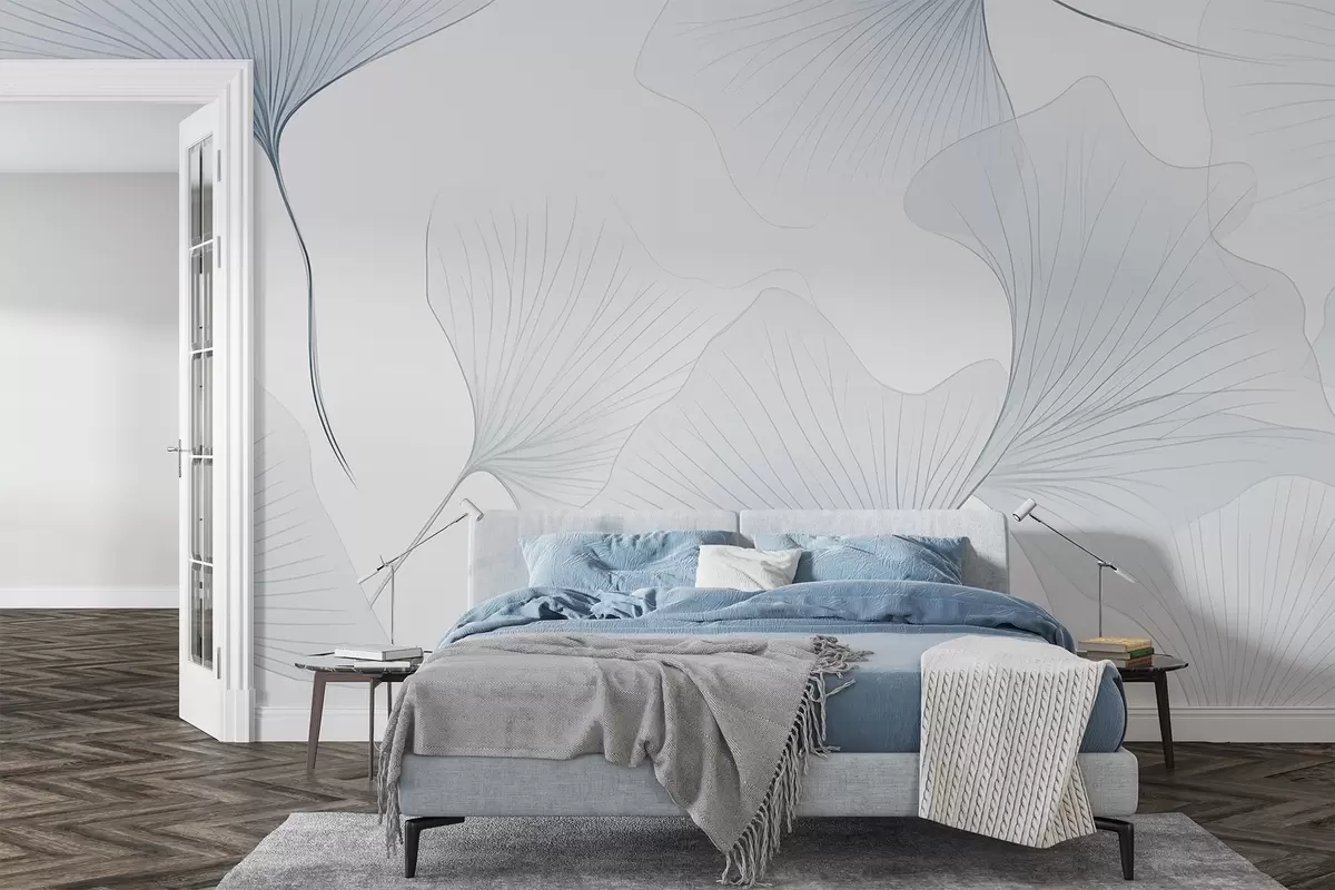 fototapeter Gjennomsiktige ginkgoblader w04433