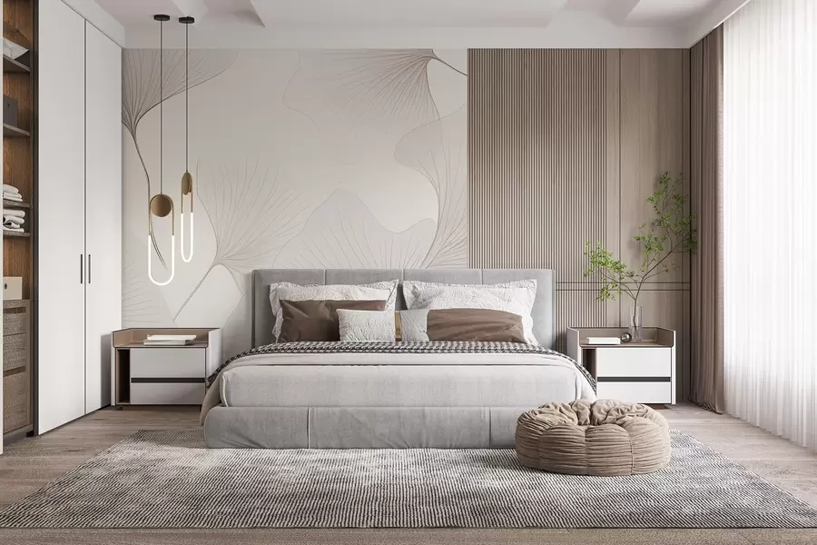 fototapeter Gjennomsiktige ginkgoblader w04433v1