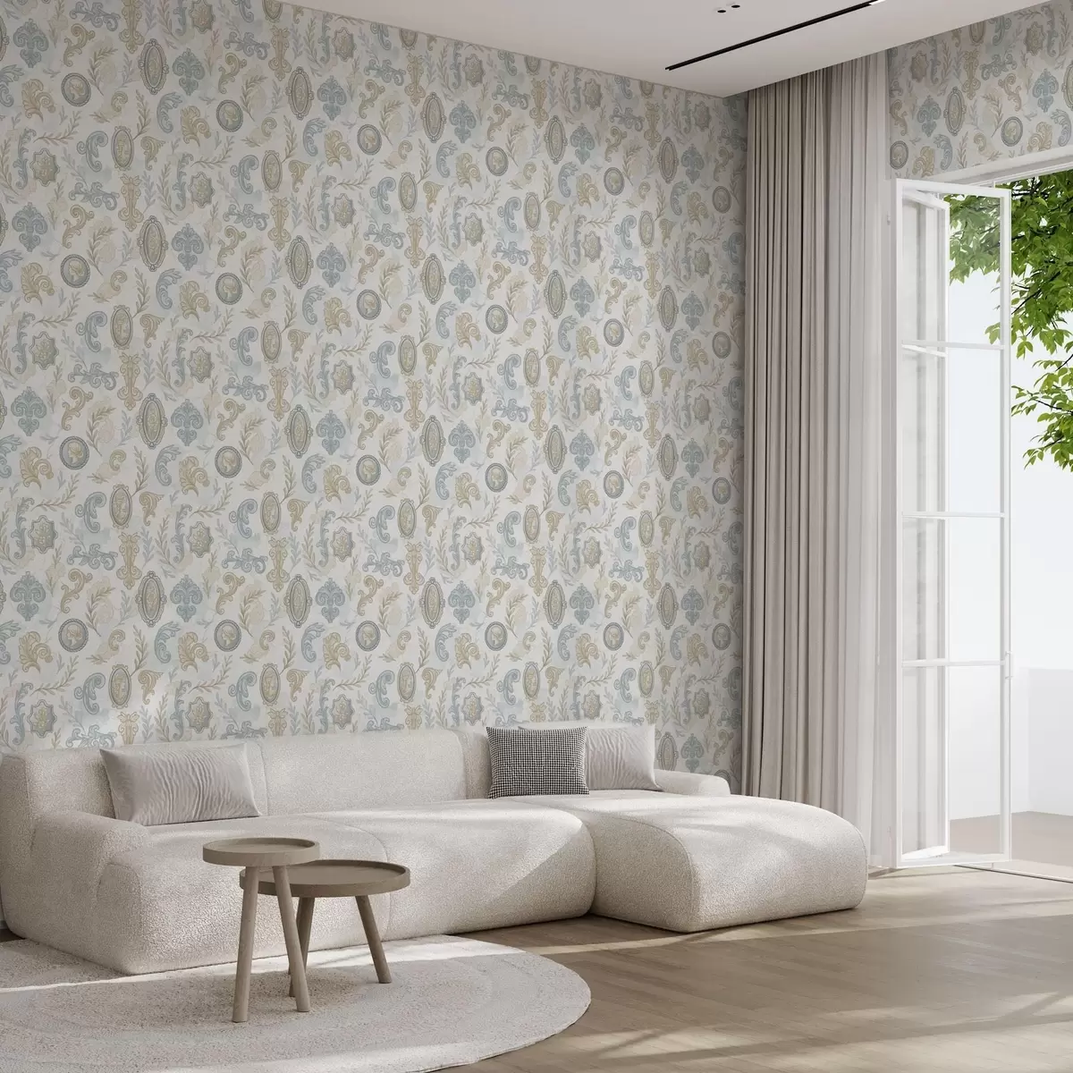 Bakgrunn Klassisk ornament med medaljonger og mønstre a00319