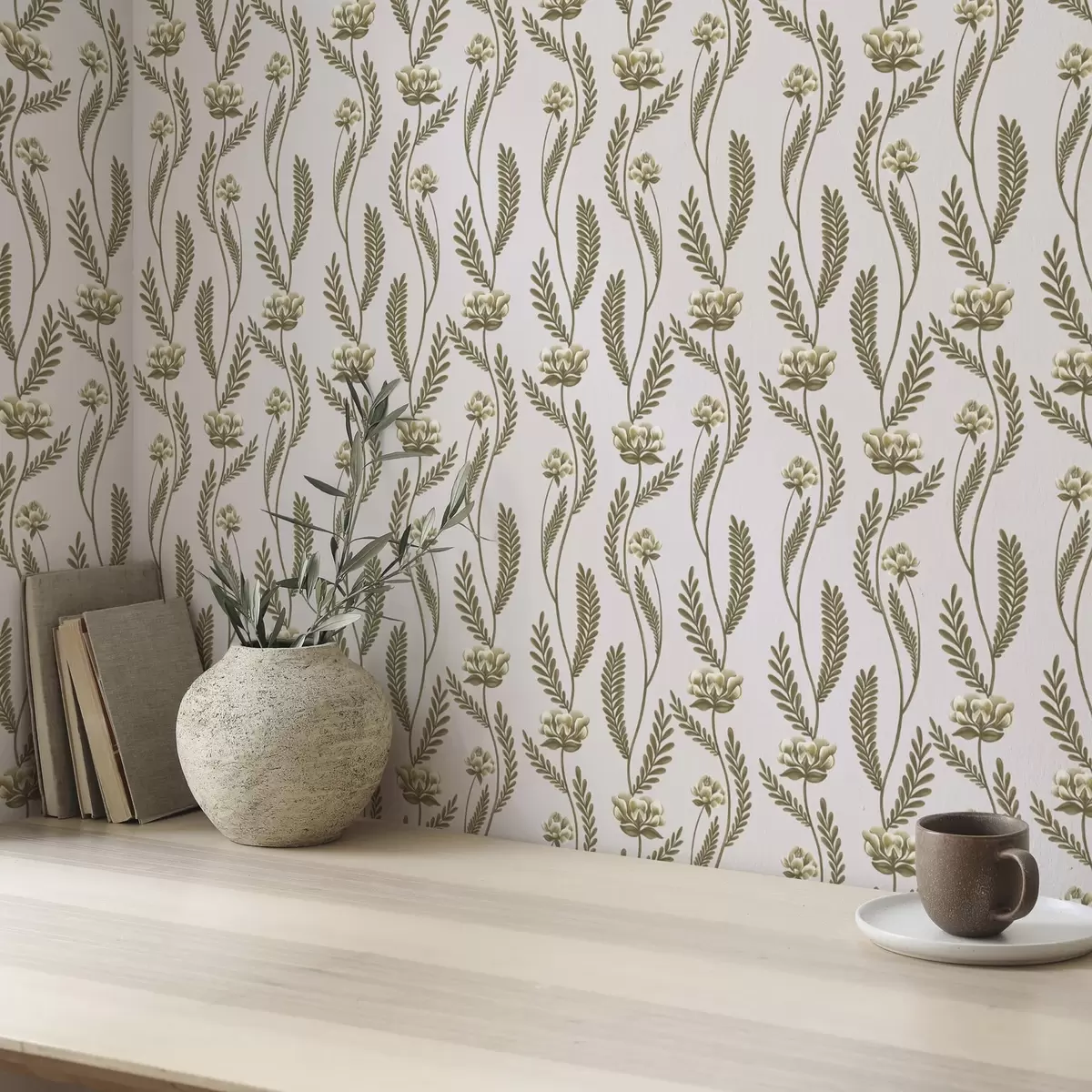 Bakgrunn Vertikalt ornament med hvite blomster på rosa bakgrunn a00476