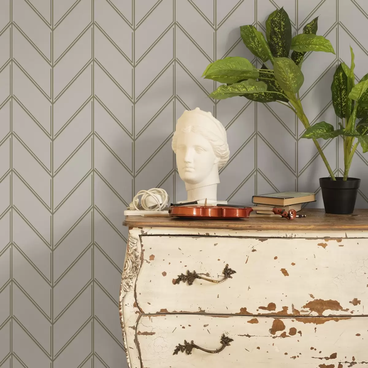 Bakgrunn Geometri i form av grantrær med doble linjer a00488