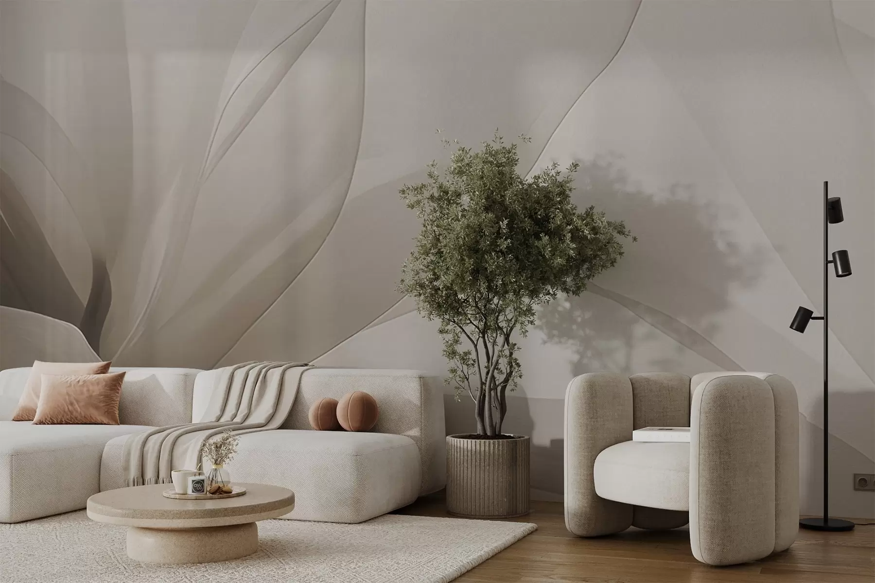 fototapeter Abstrakt blomst w04435