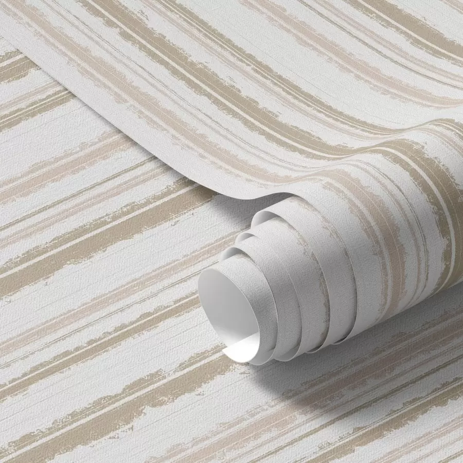 fototapeter Beige-rosa striper med hvite aksenter a00505