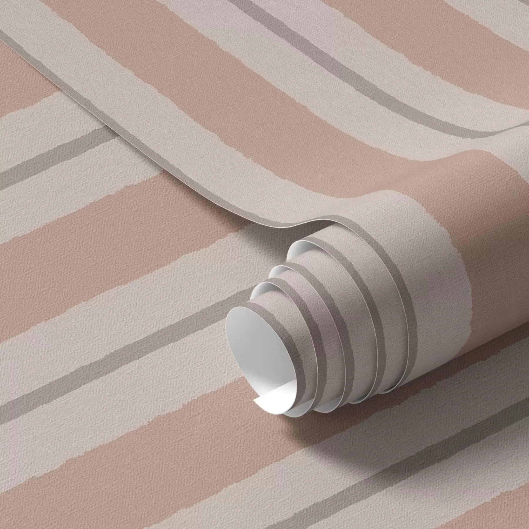 fototapeter Terracotta-beige brede striper med en gråaktig aksent a00513