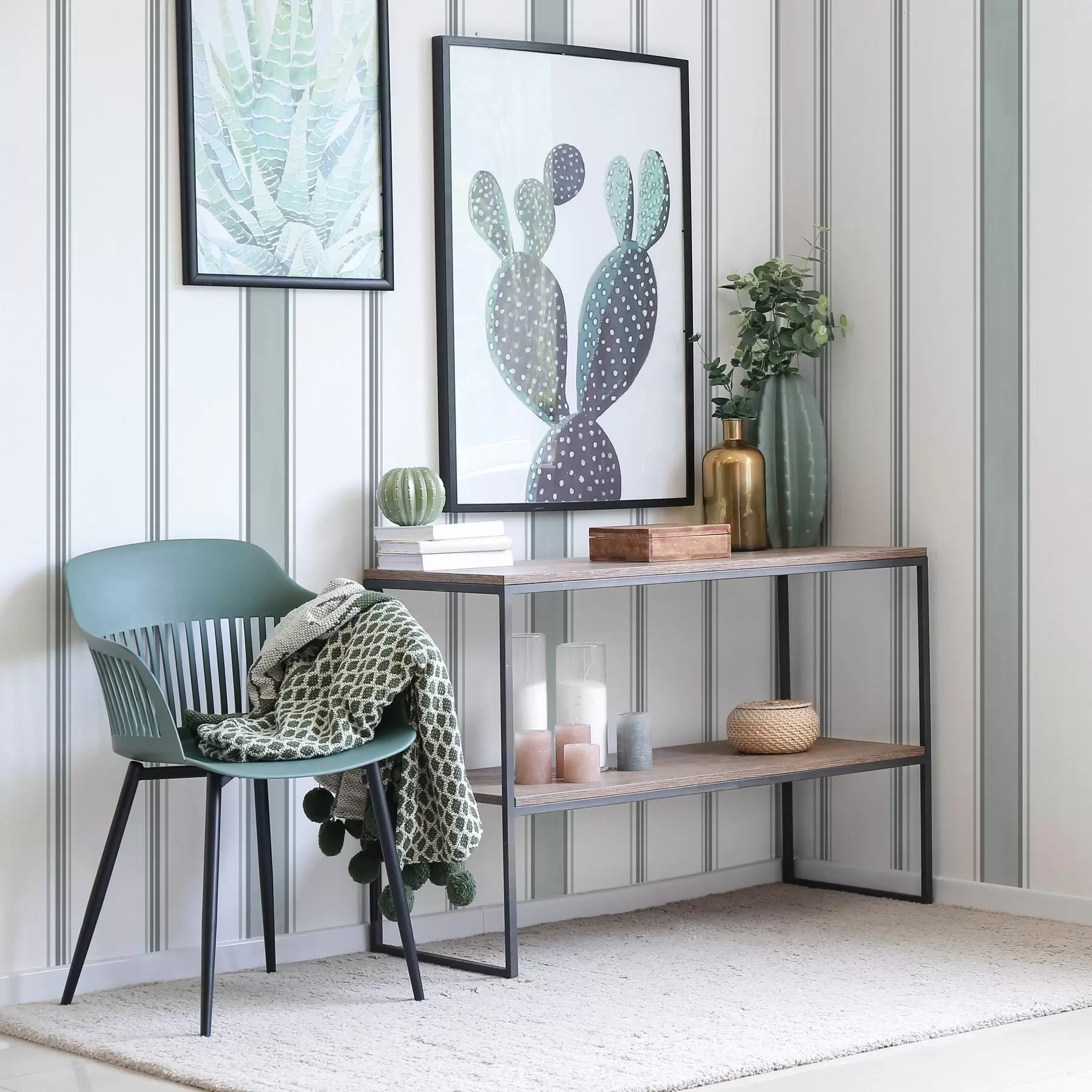 fototapeter Brede striper i en gråblå palett a00516