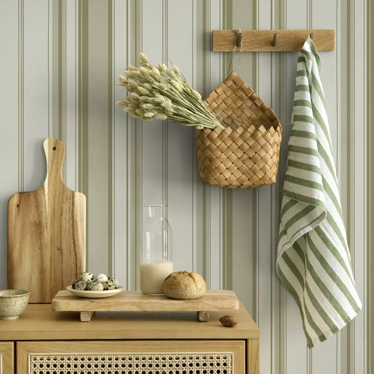 Bakgrunn Kremfarget bakgrunn med gråbeige striper av ulik bredde a00521