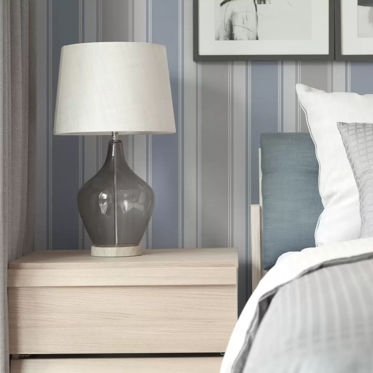 Bakgrunn Kombinasjon av grå og blå brede striper a00557