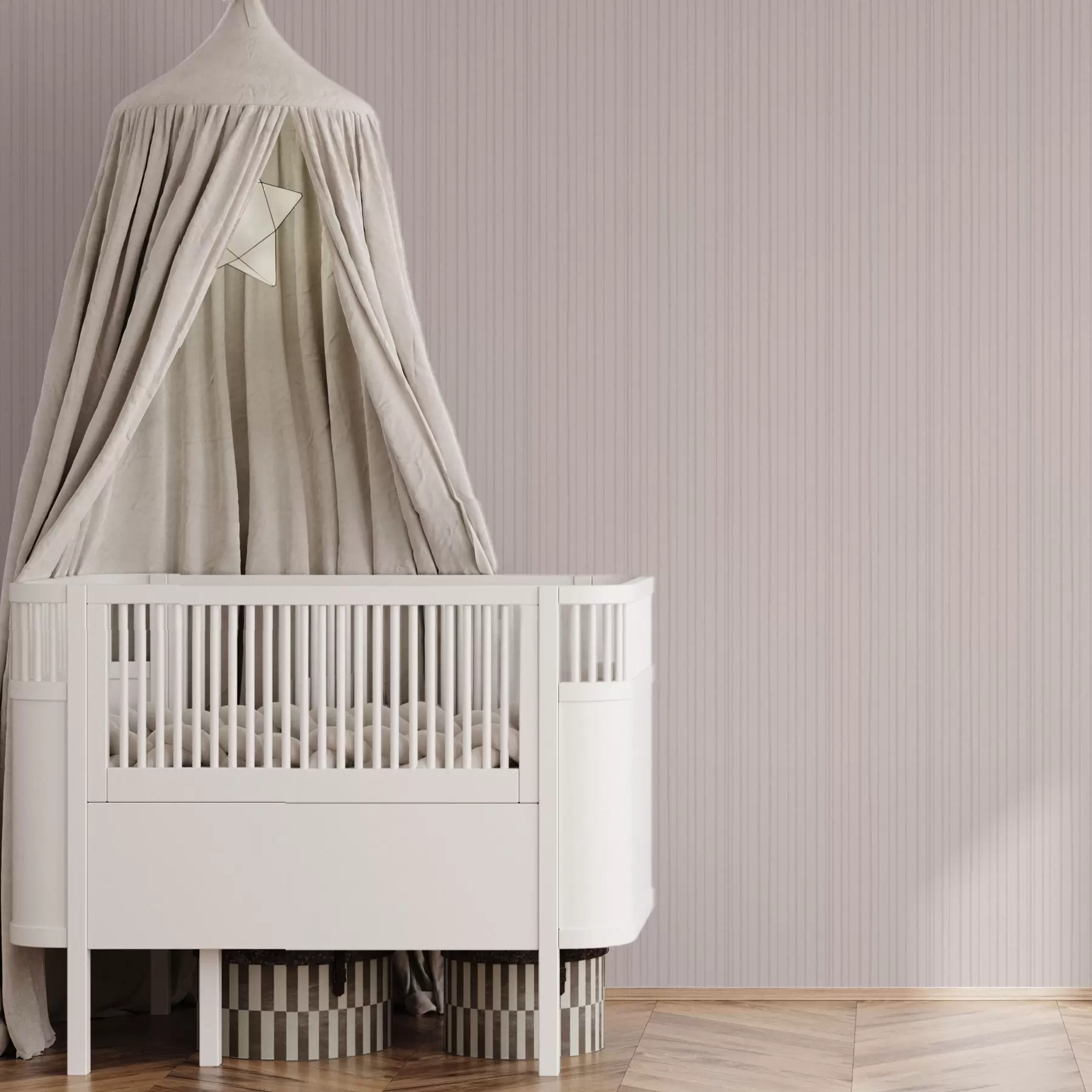 fototapeter Lys rosa vertikale striper i en delikat stil a00567