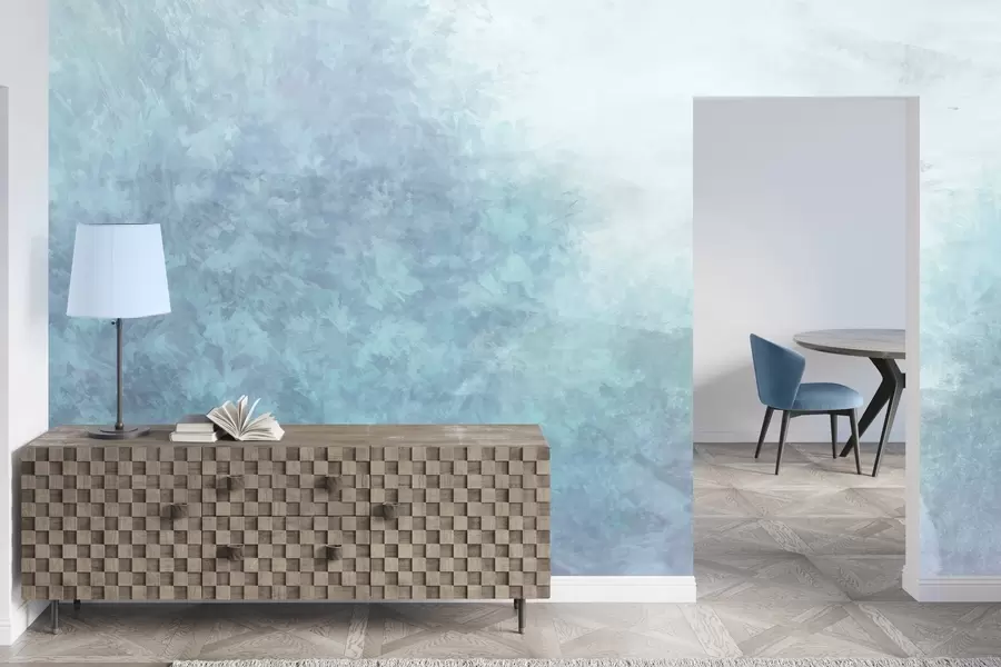 fototapeter  Imitasjon av blader på en betongvegg w04468v1